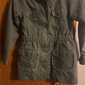 Cat & Jack Pink and Olive Utility Jacket size 6/6x